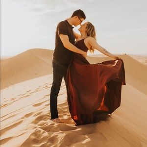 Maroon Lulus maxi dress